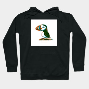 Puffin 2 White Hoodie